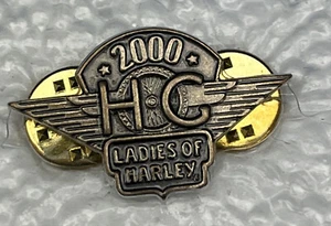 Vintage 2000 Harley Davidson HOG Owners Group Ladies of Harley Women's Vest Pin - Picture 1 of 3