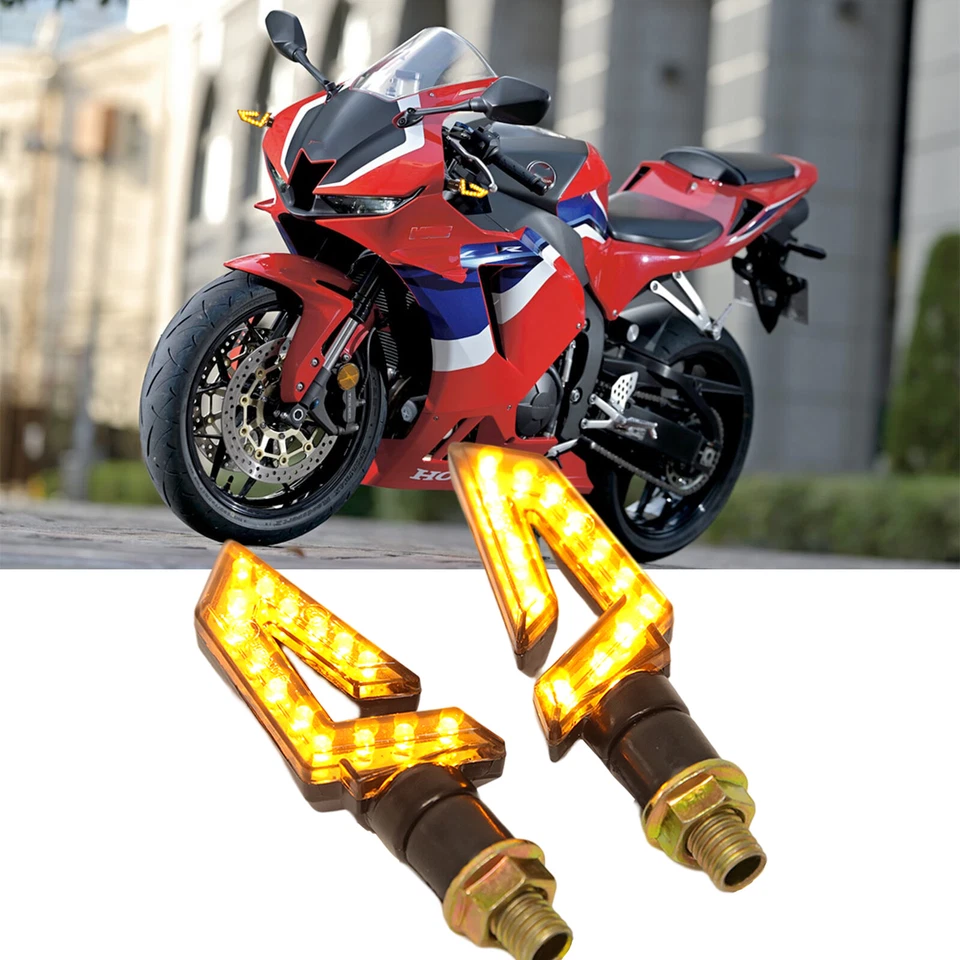 Motorcycle LED Turn Signals Blinker Lights For Honda CBR600RR CBR500R CBR1000RR - Изображение 1 из 4