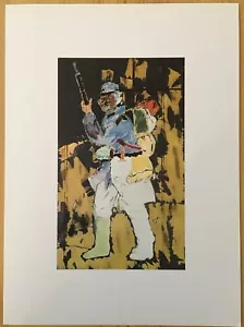Litografía 1995 Ronald Kitaj Austro Húngaro Soldado de Fútbol Pop Art 9x12 estampado - Imagen 1 de 1