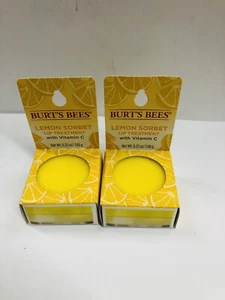 2 Pack BURT'S BEES LEMON SORBET Lip Treatment with Vitamin C Net Wt. 0.25 Oz. - Picture 1 of 2