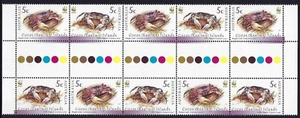 2000 Cocos Keeling Islands SG# 391 Crabs of Cocos gutter strip Mint MUH MNH - Picture 1 of 1