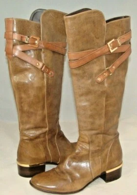 Botas hasta la rodilla de cuero marrón CESARE PACIOTTI, para mujer talla US 7/37 Italia Foto 1 de 4