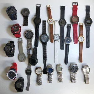 Approx 24 Assorted Mens Watches Untested Vintage New Parts Repair Good - Picture 1 of 10