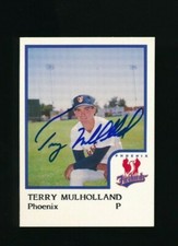 1986 ProCards Phoenix Firebirds Terry Mulholland signed autograph pre rookie rc 