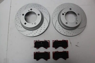 Raptor Series Front Brake Rotors and Pads for 2008-2015 Toyota Land Cruiser Foto 1 de 4