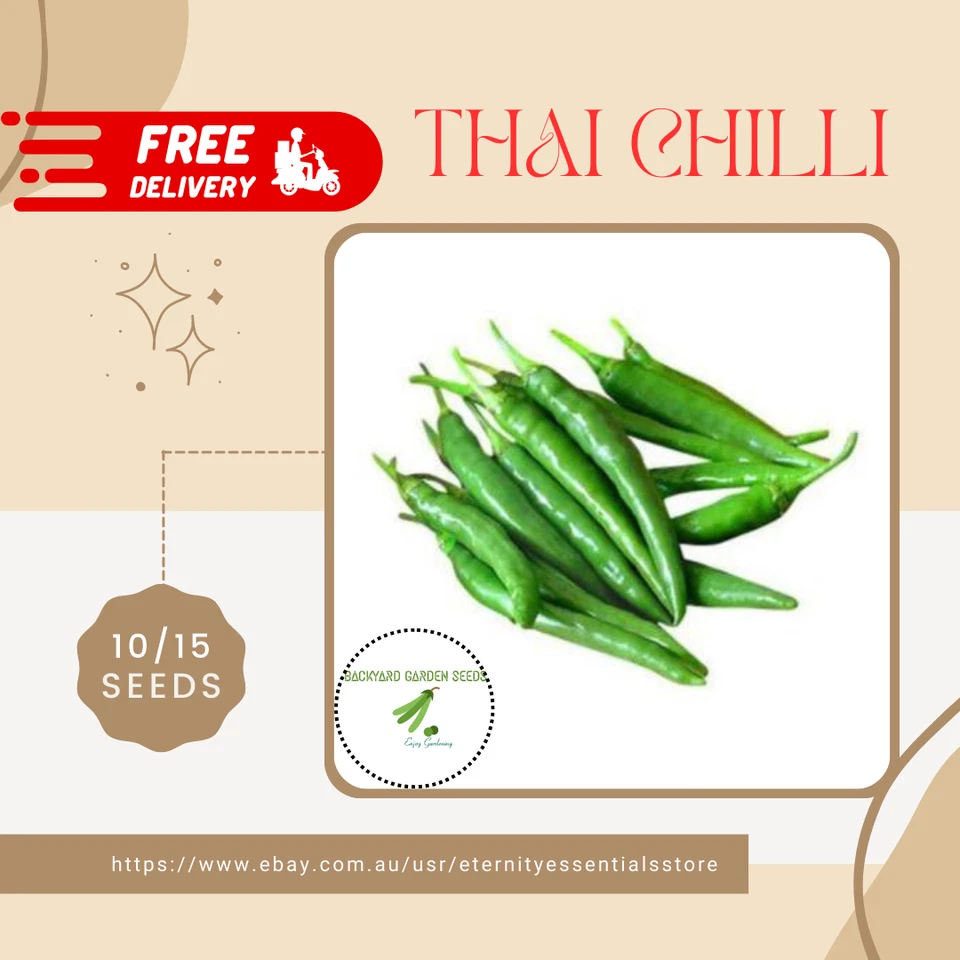 THAI CHILLI - Very Hot Heavy Yield - 15 Seeds OZ Grown - Image 1 of 1