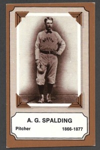 1975 FLEER LAUGHLIN BASEBALL PIONEERS #4  A.G. Spalding  RED STOCKINGS  VG-EX  A