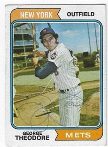 George Theodore Signed 1974 Topps Card / Autographed