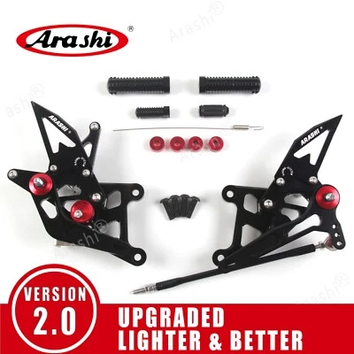 Reposapiés ajustables Arashi reposapiés para Honda CB300F CBR300R 2015-2023 Foto 1 de 4