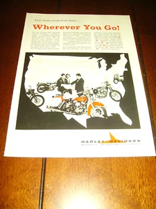 1963 HARLEY DAVIDSON MOTOR CO. MILWAUKEE ORIGINAL AD - Picture 1 of 1