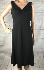 Lois Snyder Dani Max Sheath Dress Size 6 Solid Black Sleeveless Midi Length Sexy - Picture 1 of 11