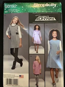 Simplicity Pattern S0192 Girls Size 8.5 - 16.5 Dress / Jumper Project Runway - Picture 1 of 2
