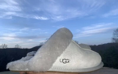 Chinelos UGG AUSTRALIA prata raposa ovelha outback quente difuso novo sem etiquetas tamanho 7 ❤️sj15m11 - Imagem 1 de 4