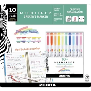 Marcador creativo de doble extremo Zebra, paquete de 10 Mildliner surtido (elige paquete de colores) - Imagen 1 de 8