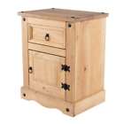Wood Nighstand 1 Door 1 Drawer Corona Collection | Furniture