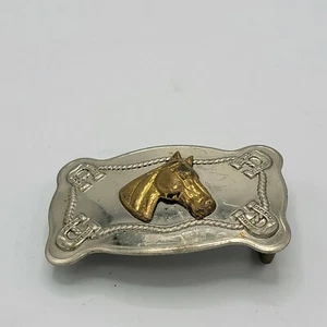 Horse Head Bust western cowboy rodeo NICKLE SILVER - Picture 1 of 3