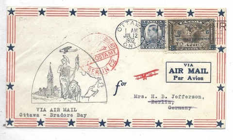 First Day Cover First Flight Cover  AAMC 3231 Scott  Unitrade  193 and C4 Cover