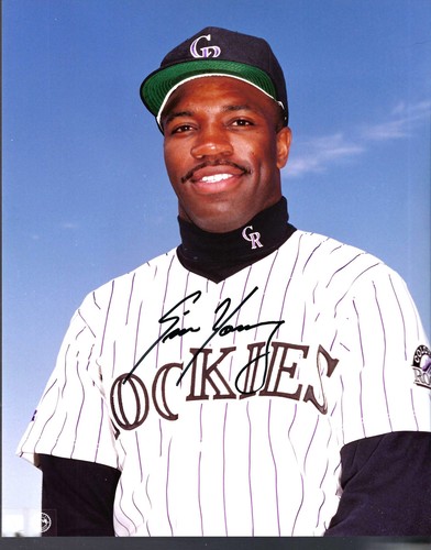 Eric Young Sr Colorado Rockies Autograph 8x10 Color Photo (C) | eBay