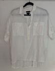 Jcrew Baird Mcnutt Irish Linen Relaxed Fit Short Sleeve Shirt Size 14 Wmns