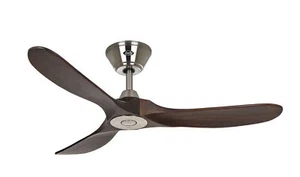Dc Ceiling Fan Small Eco Genuino Chrome Walnut 122 CM Fan Remote Control - Picture 1 of 10