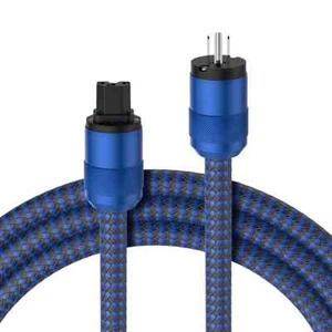 2m P25 Hifi OFC Copper Power Cable AC US IEC Rhodium Plated Plug HIFI Aduio Cord - Picture 1 of 6