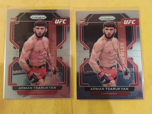 2022 PANINI PRIZM UFC Arman Tsarukyan Rc Rookie Base Card #187