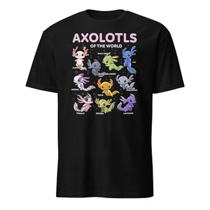 Axolotl Kawaii Axolotls of the World Axolotl Animals T-Shirt - Picture 1 of 14