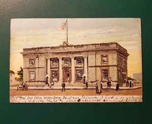 Postal Nueva Oficina de Correos Wilkes-Barre PA Brillo Scranton PA Cancelar 1906 - Imagen 1 de 3