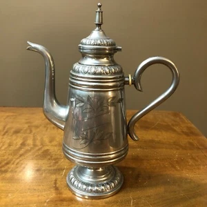 Vintage Scandinavian Sweden Gottfrid Carlsson Eskilstuna Silver 10" Tea Pot - Picture 1 of 6