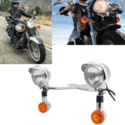 Juego de barra de luz puntual de señales de giro de paso para Yamaha V-Star XVS 250 650 950 1100 Foto 1 de 4