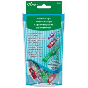 26 WONDER CLIPS for Fabric ~ CLOVER ~ 3 Sizes ~ Jumbo, Classic, Mini - Picture 1 of 4