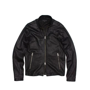 995$ Theory Morvek Sheep Leather Zip Jacket Black Size : - Picture 1 of 13