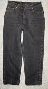 Pantalones de mezclilla vintage Levis 512 para mujer talla 13 JR M negros calce ceñido pierna cónica hechos en EE. UU. - Imagen 1 de 16