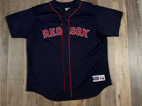 Vintage Majestic MLB Boston Red Sox Nomar Garciaparra #5 Stitched Jersey SIZE 2X Cover
