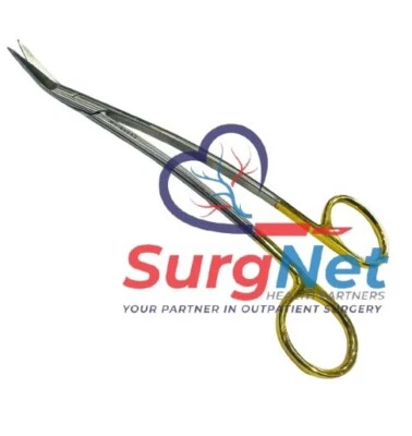 Codman Dandy Trigeminal Scissors, Angled Shaft, Curved, 7" - Image 1 of 2