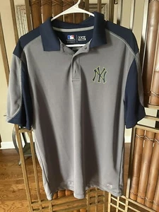 New York Yankees TX3  Navy Blue Neon NY Polo Golf Shirt Genuine Merchandise NWOT - Picture 1 of 10