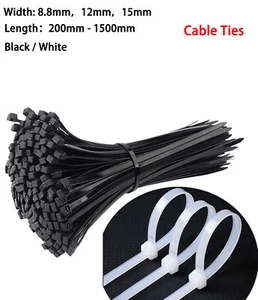 Widening, Thickening, Large Size Heavy Duty Cable Ties 200mm-1500mm Length - Picture 1 of 10