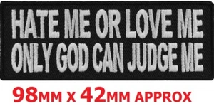 EMBROIDERED PATCH HATE MOTORCYCLE JACKET HELMET HARLEY HONDA BIKE UTE YAMAHA - Picture 1 of 1