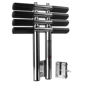 Folding 4 Step Ladder Stainless Steel Boat Ladder Swim Platform Dive Ladder - Picture 1 of 9