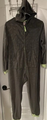 Pijama de dinosaurio con capucha Cat and Jack para niños de una pieza grande talla 10/12 gris ropa de dormir Foto 1 de 3