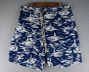 Men’s Polo Ralph Lauren Shark Polo Pony Swim Trunks Navy Blue Sz L Shorts Board - Picture 1 of 8