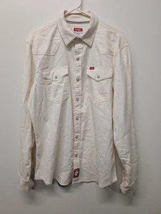 Wrangler Retro Premium Shirt Mens M Cream Western Pearl Snap Cowboy Rodeo - Picture 1 of 9