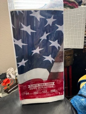 Freedom's Flag Plástico Mantel 54" x 102" Bandera Fiesta Mesa Decoración ¡Nuevo! Foto 1 de 2