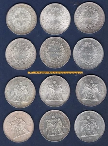 Konvolut 6 Stück 50 Francs Herkules III 1974 / 75 / 76 / 77 / 78 / 79 SUP - Bild 1 von 1