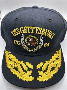 Gorra de béisbol USS Gettysburg CG-64 talla mediana-L apta para todos cierre a presión H-98c - Imagen 1 de 5