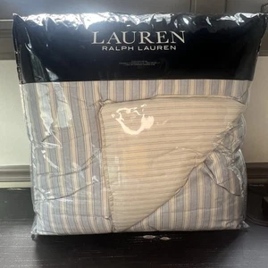 Lauren Ralph Lauren Home Graydon auffällige Streifen KING Bettdecke Dune/Chambray - Bild 1 von 7