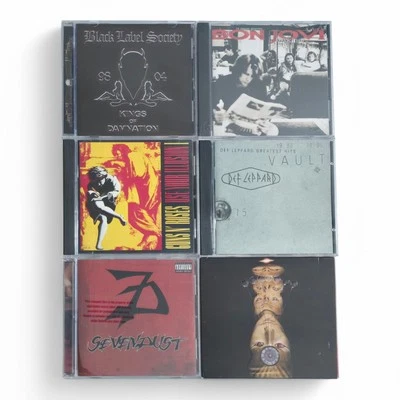 6 CD Lot: Mixed Rock/Metal HITS! BON JOVI, DEF LEPPARD, SEVENDUST, GNR, Etc. Foto 1 de 4