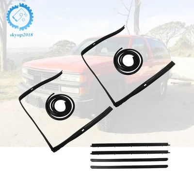 Juego de juntas de goma negras aptas para Chevrolet Blazer S10 1983-1994 para puerta Foto 1 de 4
