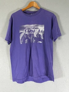 Vintage Shirt Men Large Purple Tee Nature Horse Single Stitch 90s USA - Picture 1 of 6