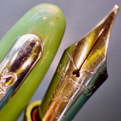 Pluma Estilográfica SHEAFFER ALMIRAL TOUCHDOWN TM Reparada•Verde•SHEAFFER SF1 F Nueva en Caja Foto 1 de 4